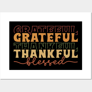 Grateful thankful blessed Posters and Art